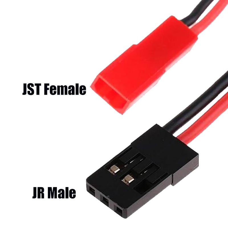 AEDIKO 5 Pairs JST Plug to JR Connector Male Female Cable 10cm Servo Adapter Wire for RC Plane Helicopter Car (JST to JR-10pcs) - Image 5